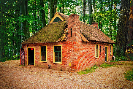 farm, old, museum, house, netherlands, replica, cottage