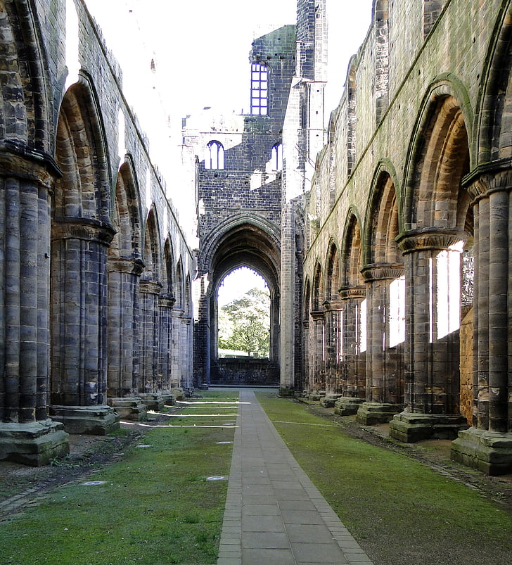 ruïna, l'església, Anglaterra, Històricament, edifici, vell, Monument