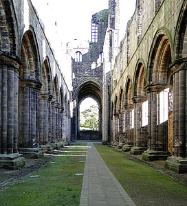 ruin, kirke, England, historisk, bygge, gamle, monument