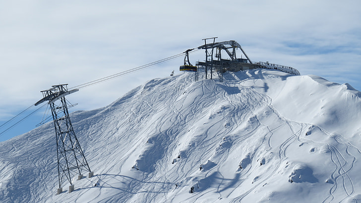 Finkenberg, zimowe, dla narciarzy, Sporty zimowe, gondola, Tyrol, śnieg