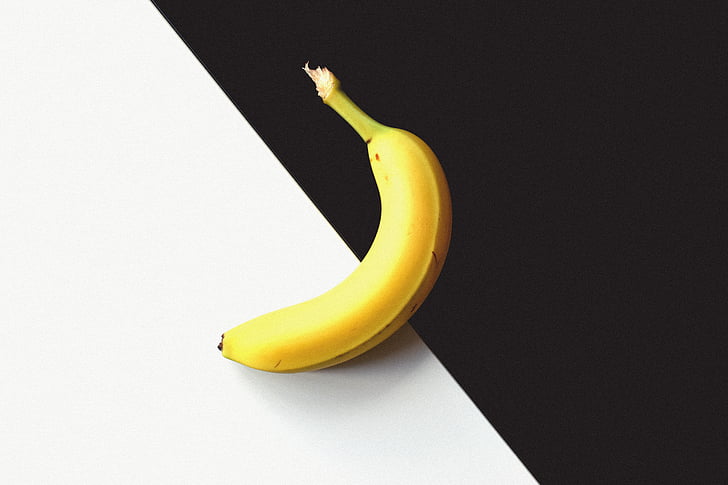 bananų, Juoda, pusryčiai, detalus vaizdas, spalva, konceptualus, skanus