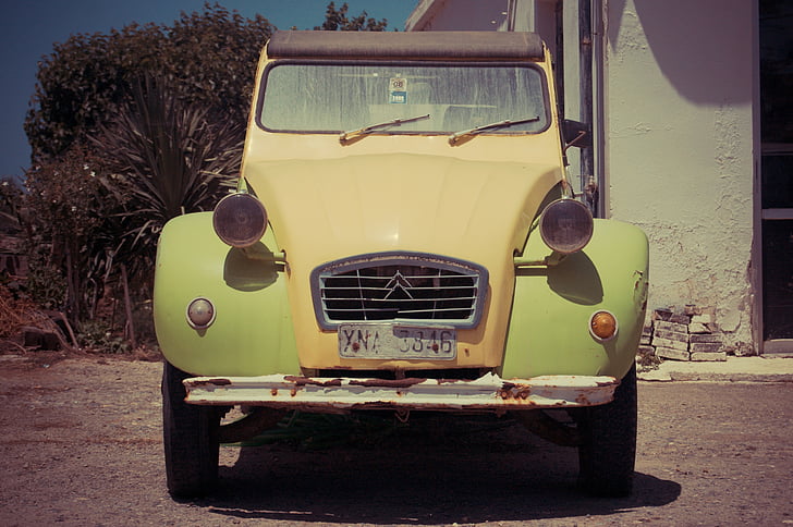 old car, car, old, greece, crete