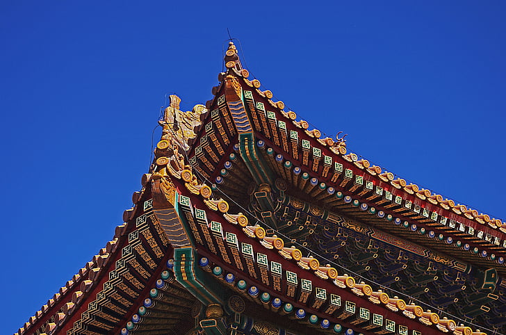 pagoda, krov, preko dana, arhitektura, Kina, zgrada, luk