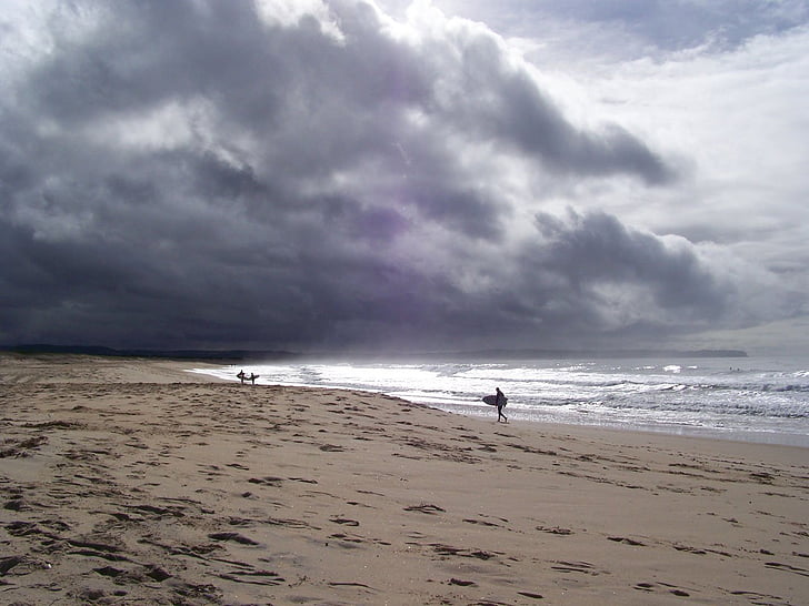 myrsky, Shore, Sea, Ocean, pilvet, Sää, Aalto