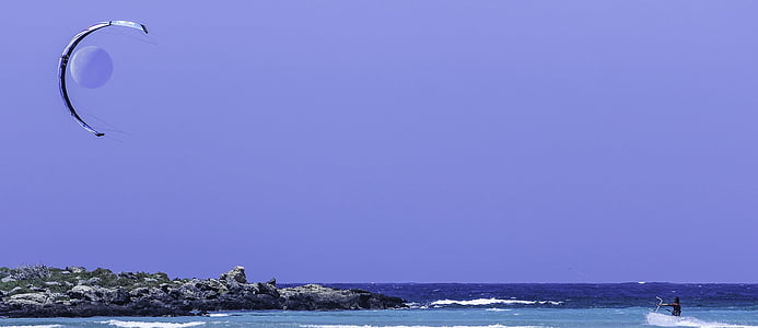 Lluna, atracció, platja, l'aigua, Mar, blau, no hi ha persones