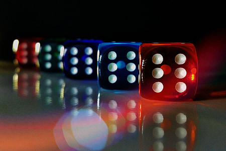 cube, colorful, transparent, mirroring, luck, craps, instantaneous speed
