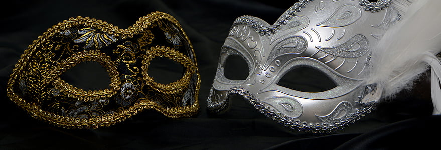 masker, Carnaval, Venetië, mysterieuze, sluiten, romantiek, Carneval