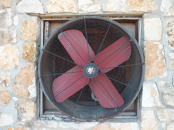 fan, rock wall, ventilation, cooling, texture