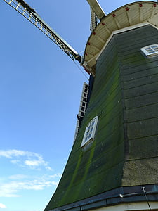 Rysumer mühle, Windmühle, Rysum, Norddeutschland, Krummhörn historisches Wahrzeichen, Ostfriesland, Ostfriesland