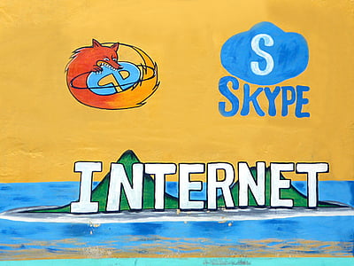 ストリート アート, インターネット, firefox, skype