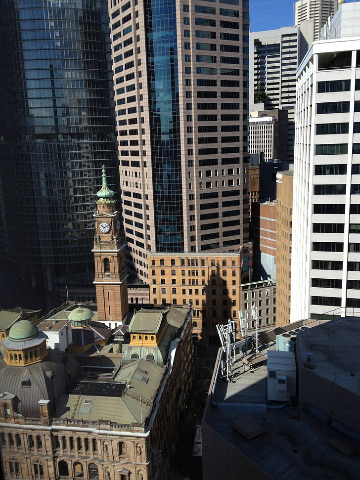 Sydney, City, Downtown, bybilledet, arkitektur, Australien, Urban