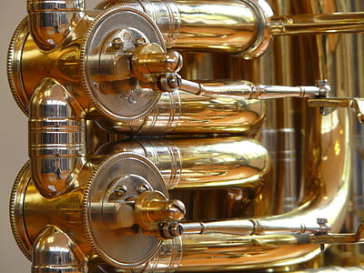 válvulas rotatorias, tuba, válvulas de, stimmzug, instrumento de metal, instrumento, brillo