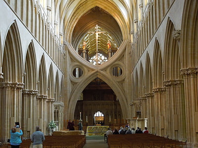 poços, Catedral de Wells, Catedral de wells, gótico, Reino Unido, Reino Unido, Inglaterra