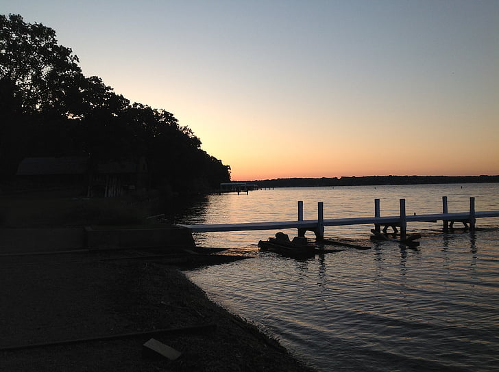 sunrise, lake, geneva, dock, sunset, nature, sea