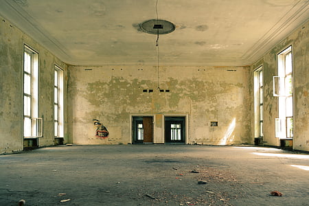 abandoned, room, photo, construction, renovation, walls, ceiling