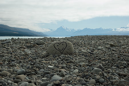 chance, Lac, Nouvelle-Zélande, montagne, amour