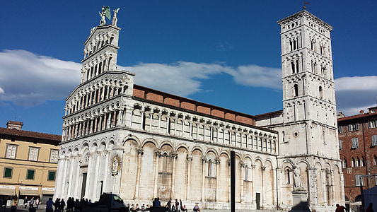 Toscane, Duomo, Lucca, Italië, het platform, kerk, Florence - Italië