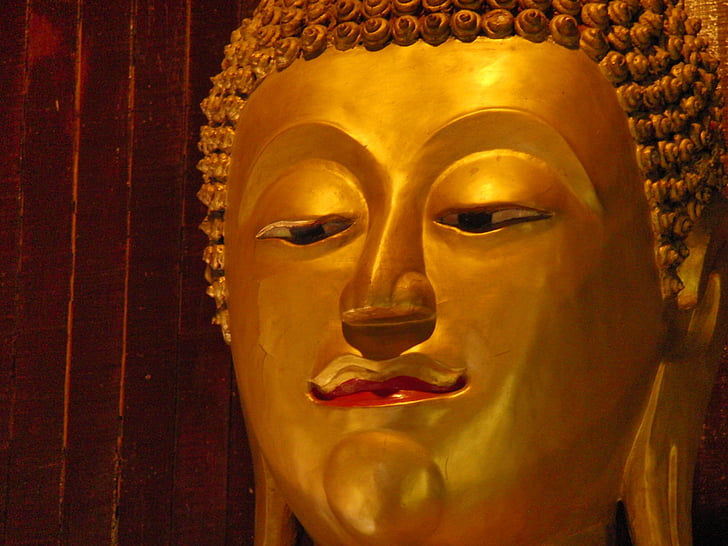 Buddha, Budda, Thaiföld, Chiang Mai térképén, templom, buddhizmus, arany