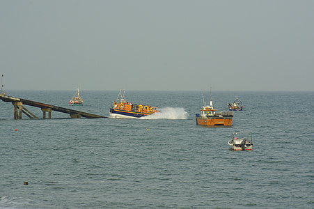 lifeboat, rnli, rescue, sea, ocean, beach, coast