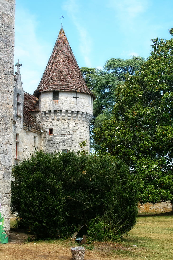 Francia, Dordogne, Périgord, Castillo bridoire, Castillo