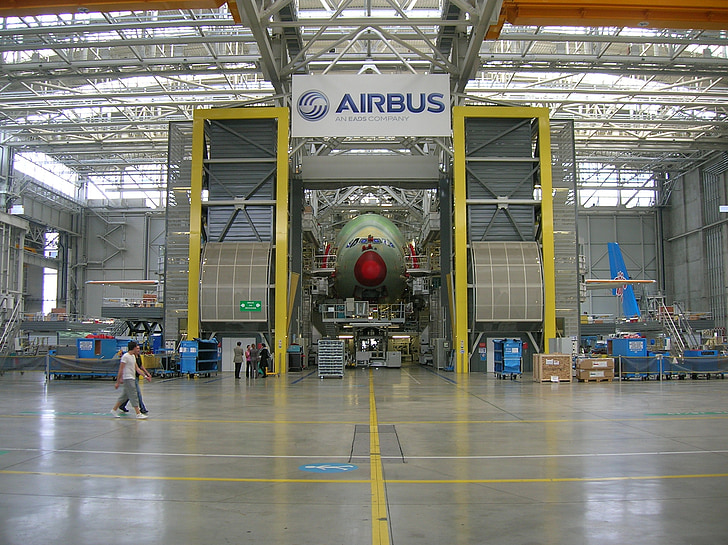 airbus, production, completion, aircraft, assemble, factory, manufacturing