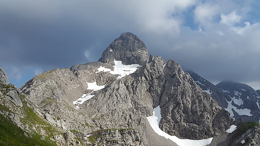 Trettachspitze, Allgäu, Oberstdorf, Alpine, montañas, Alpes de Algovia, cal
