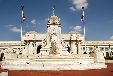 Sjedinjene Države, Washington, Glavni kolodvor, spomenik, Christopher colombus
