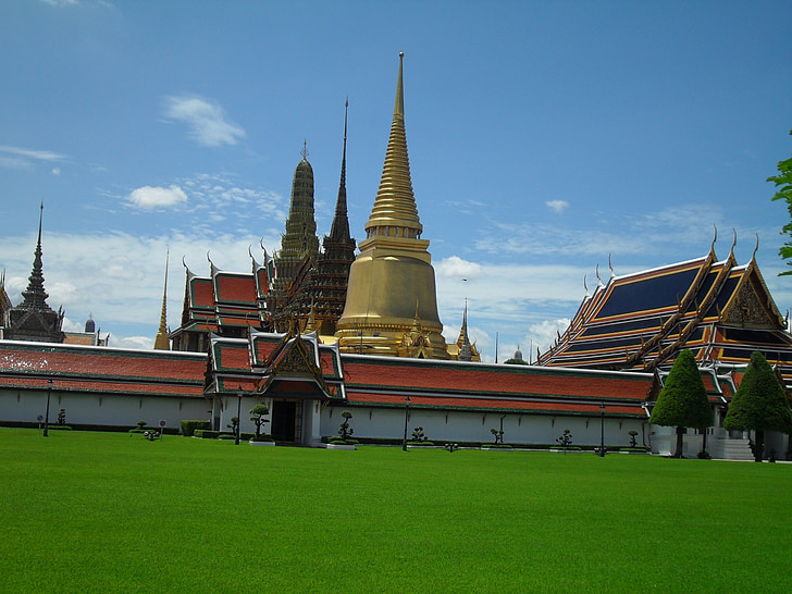 tempelet, Bangkok, Thailand, gull, Asia, buddhisme