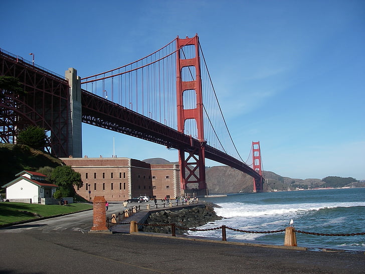 fort point, national historic site, historic, military, architecture, landmark, san francisco bay