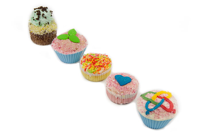 cupcakes, sladkosti, sladký, pekáreň, chutné, krém, dizajn