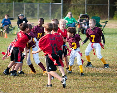 サッカー, チーム, 競争, 一致します。, プレーヤー, スポーツ, 子供
