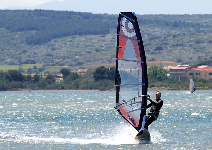 windsurfing, léto, sportovní, Já?, extrémní sporty, akce, vodní sport