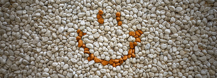 smile, stone, gravel, white, pattern, texture, background