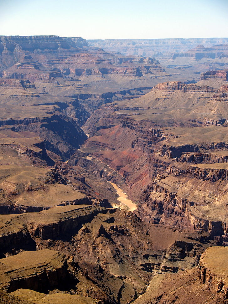 Grand canyon, turistattraktion, stenet terræn, Colorado river, USA, landskab, landskab