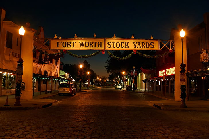 Fort worth állomány méterre, Fort worth, Texas, Fort, készlet, Stockyards, érdemes
