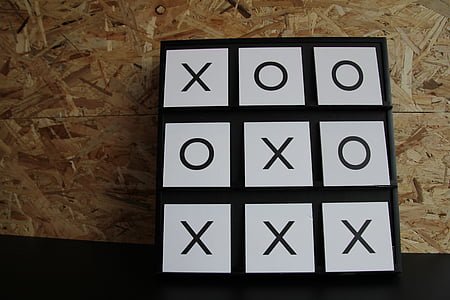 play, 3 wins, x, o, board game