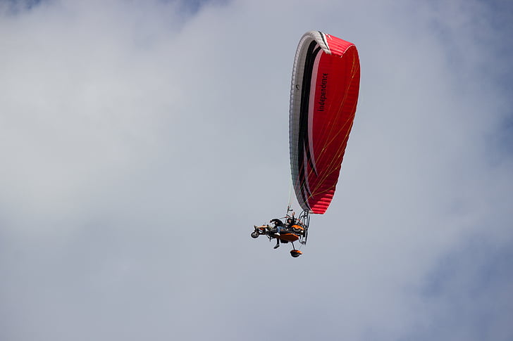 paragliding, paraglider, fly, trike, air sports, powered paraglider, paraglider trike