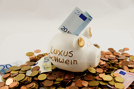 euro, verkar, pengar, Finance, spargris, Spara, procent