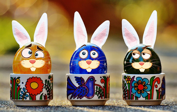 Великдень, пасхальні яйця, Смішний, заєць, кролик вуха, вуха, обличчя