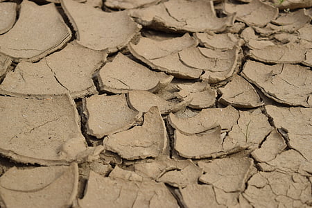 干旱, 沙漠, 沙子, 干, 污垢, 泥浆, 自然