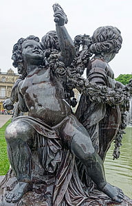 Статуя, херувим, скульптура, Ангели, Амур, багато прикрашений, мармур