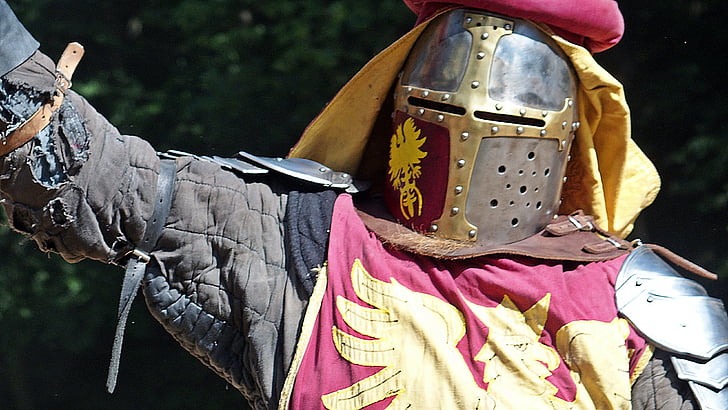 Knight, medeltiden, turneringen, Knights joust, Armor, hästar