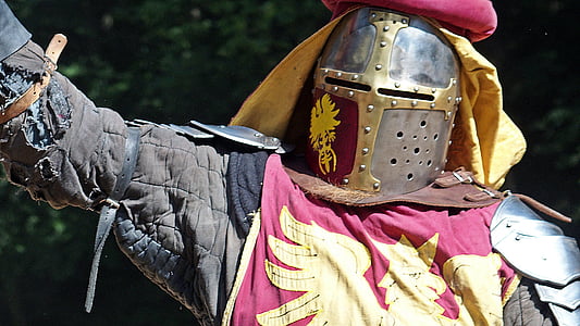 骑士, 中世纪, 锦标赛, 骑士枪术, 盔甲, 马