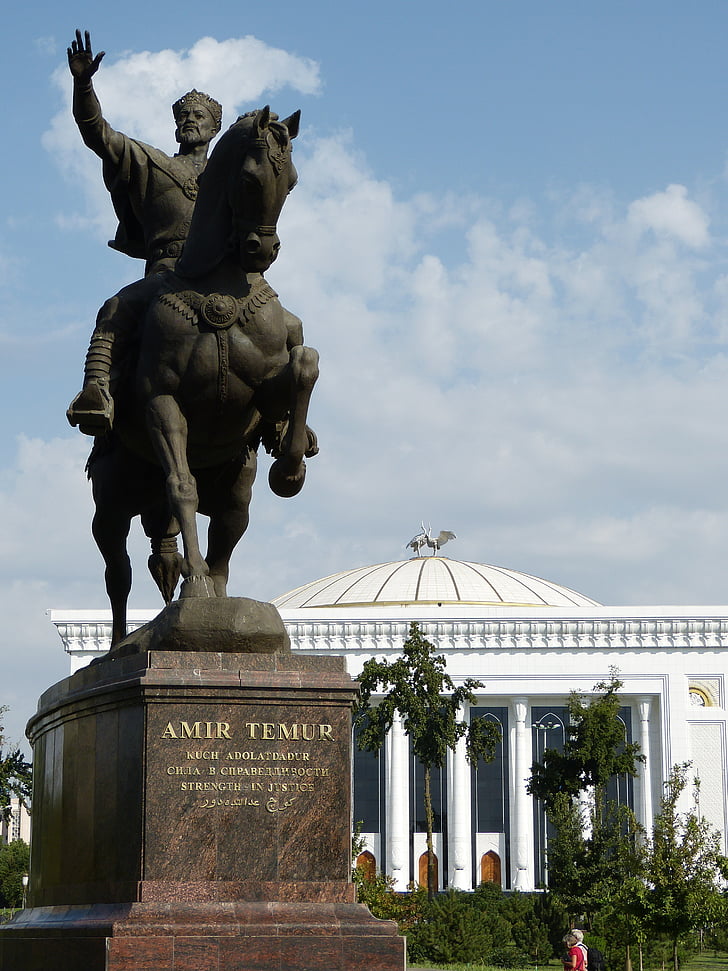 Timur, Timur tamerlan, Socha, pamiatka, Reiter, jazdecké postavu hrdinu, Taškent
