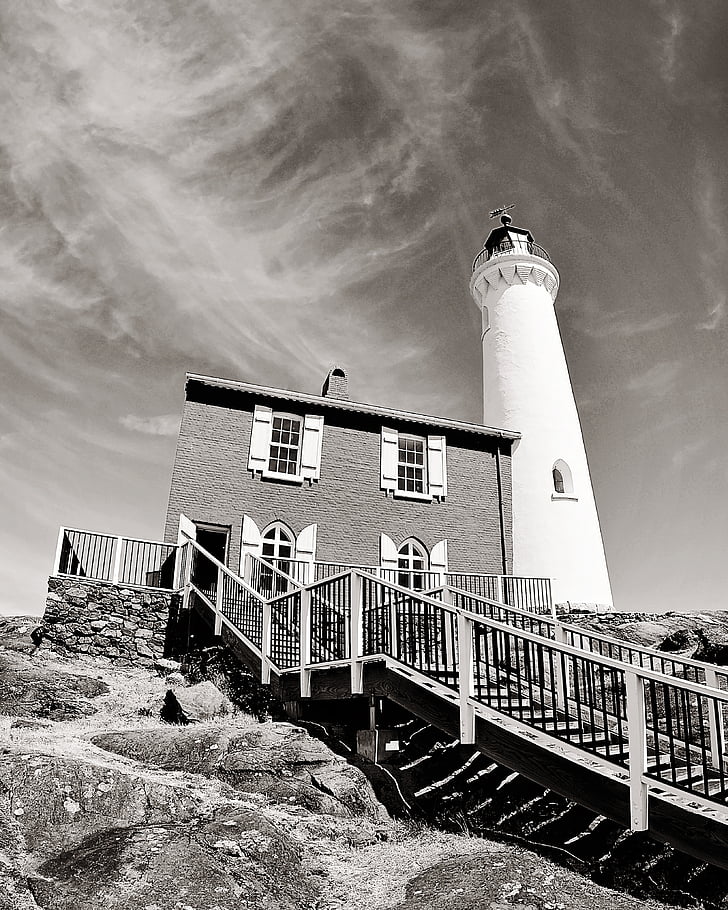 stairs, lighthouse, landmark, ocean, vacation, nautical