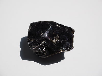 obsidienne, Pierre, volcanique, verre de roches, verre de roches volcaniques, brillant, rupture de la coque