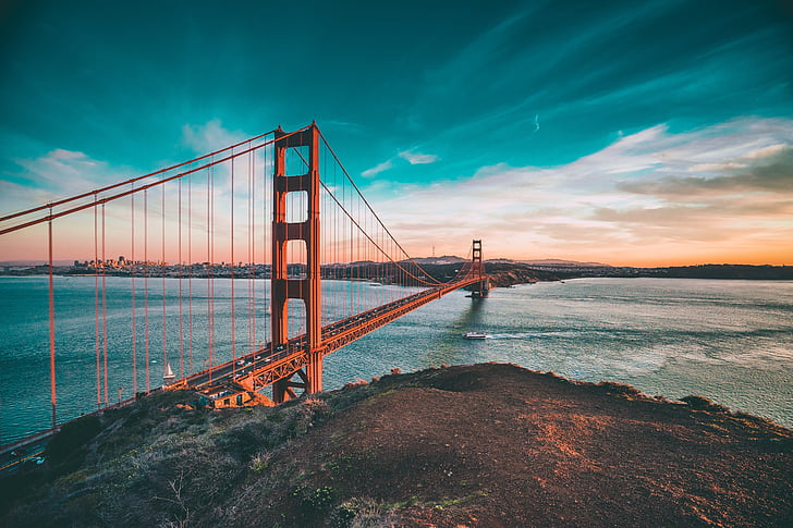 Golden gate-bron, Kalifornien, Bridge, San, Francisco, arkitektur, San francisco