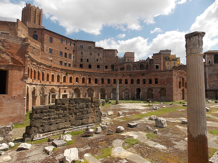 Forum romanum, Rome, vieux, point de repère, architecture, voyage, historique
