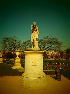 paris, statue, france, park, famous Place, architecture, monument