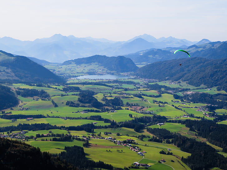 paragliding, longing, fly, sport, dom, mountains, parachute